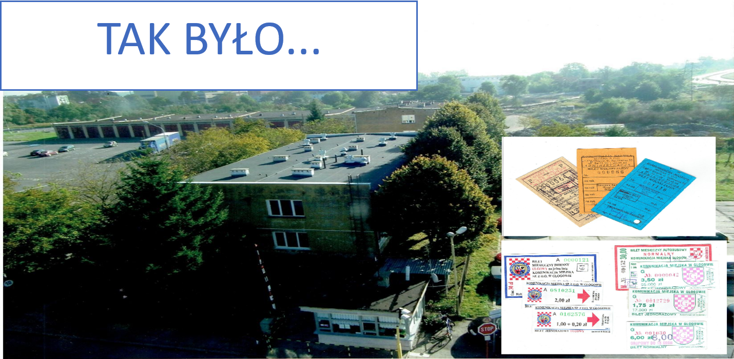 Budynek dyspozytorni przy ul. Rudnowskiej /Transportowej. Jednorazowe i miesięczne bilety papierowe.